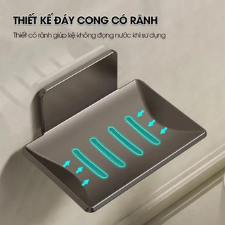 【COD】Bộ khay đựng xà phòng chống thấm nước, dán trực tiếp lên tường gạch hoặc kính, tiết kiệm không gian và dễ dàng lau