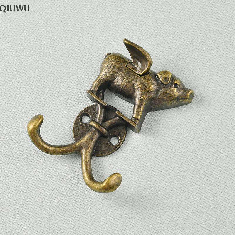 QIUWU Flying Pig Móc treo tường Hợp kim hạng nặng Ra Móc treo quần áo cổ điển Móc treo khăn trang trí cho nhà bếp Phòng tắm Phòng ngủ.