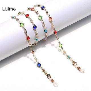 LUImo Sản Xuất Bằng Tay Kính Dây Xích Cho Ánh Sáng Mùa Hè Ngọc Trai Sang Trọng Pha Lê Xanh Hải Quân Dây Treo Thời Trang Chống Mất Mắt SBS