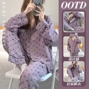 Mùa Thu Đông Bong Bóng Cotton Cardigan Bộ Đồ Ngủ Nữ Dài Tay Ve Áo Hoạt Hình Ngọt Ngào Dễ Thương Phù Hợp Với Loungewear Nền Trắng Anh Đào