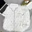 Bộ Đồ Ngủ Nữ Mây Cotton Đôi Ngắn Bé Gái Dễ Thương Nhỏ Ve Áo Ngắn Tay Loungewear Phù Hợp Với