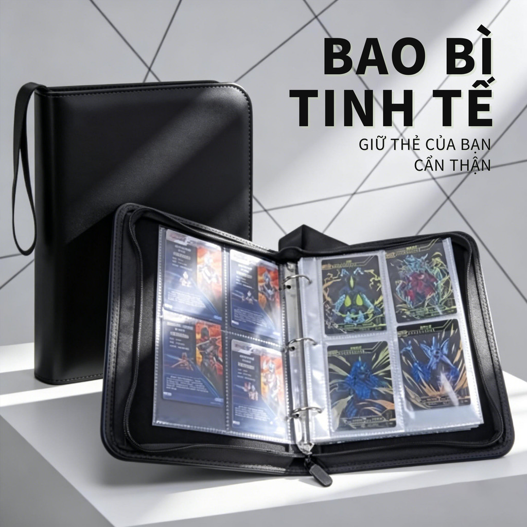 [400 Thẻ] Album Đựng Thẻ Bài Nhân Phẩm, Sổ Thẻ Pokemon, Thần Tượng 2x2- Không Bao Gồm Thẻ