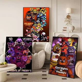 Năm Đêm Tại Freddy 's FNAF Canvas Poster Cho Cafe Văn Phòng Thanh Trang Trí Tường Ý Tưởng Quà Tặng Tuyệt Vời