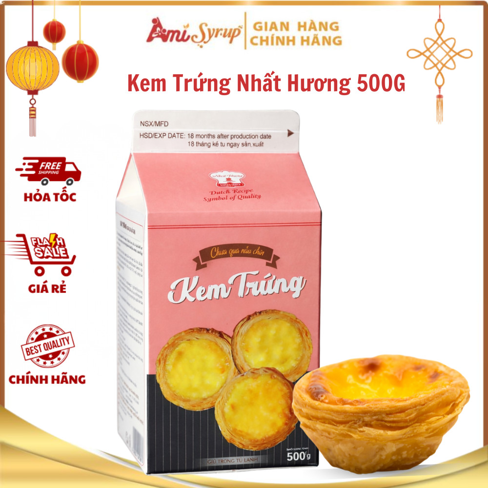 (Hỏa Tốc HN) Kem Trứng Nhất Hương 500G Làm Bánh Tart Trứng Thơm Béo Tiện Lợi