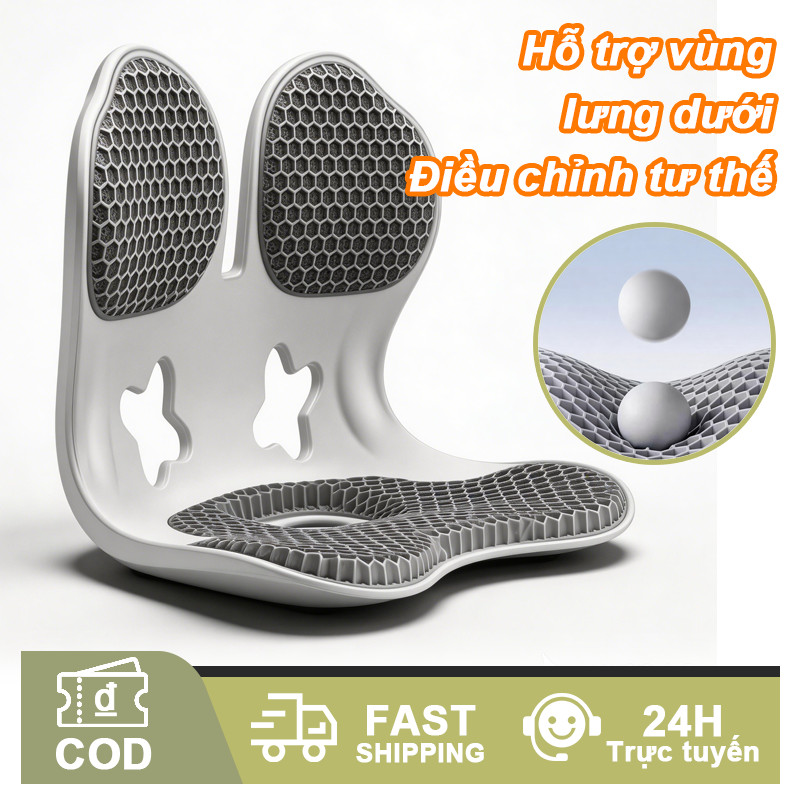 Ghế công thái học chỉnh tư thế chống gù lưng giảm đau mỏi lưng hỗ trợ xương sống cao cấp gấp