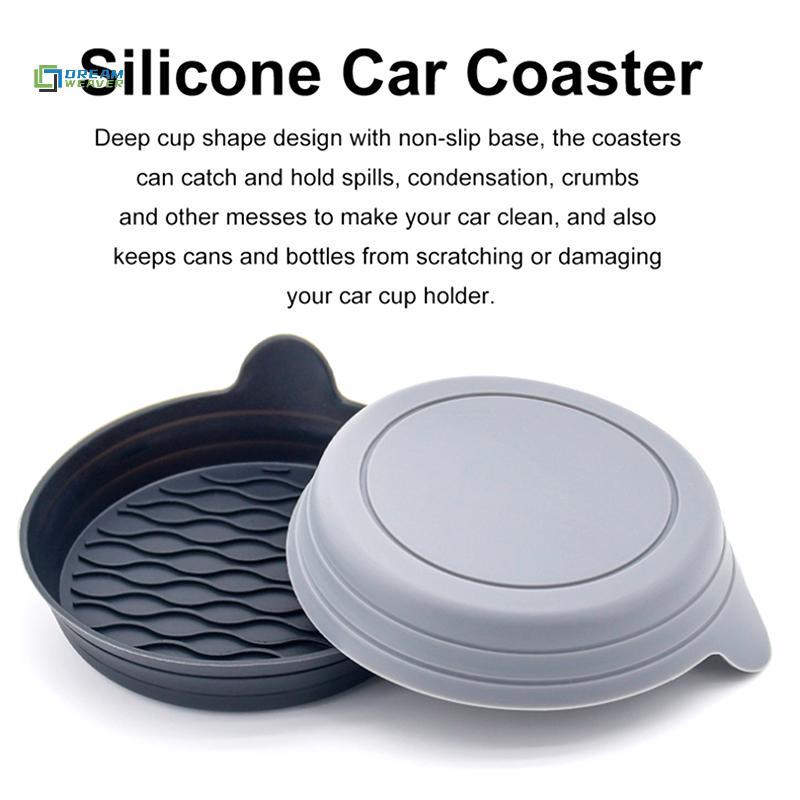 [Dream Weaver] Thảm silicon chống trượt trên ô tô cho cốc nước ô tô Nội thất ô tô Tấm lót cốc chống trượt Tấm đựng đồ uống Phụ kiện trang trí mới