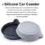 Thảm silicon chống trượt trên ô tô cho cốc nước ô tô Nội thất ô tô Tấm lót cốc chống trượt Tấm đựng đồ uống Phụ kiện trang trí mới