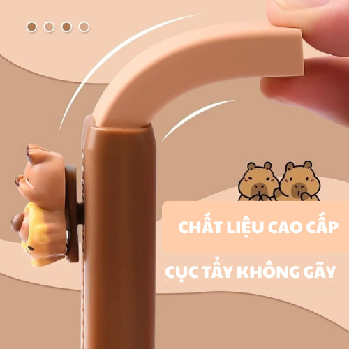 Bút xóa bút chì dẻo dạng hình hoạt hình đáng yêu, không gây kích ứng, phù hợp cho học sinh sử dụng.