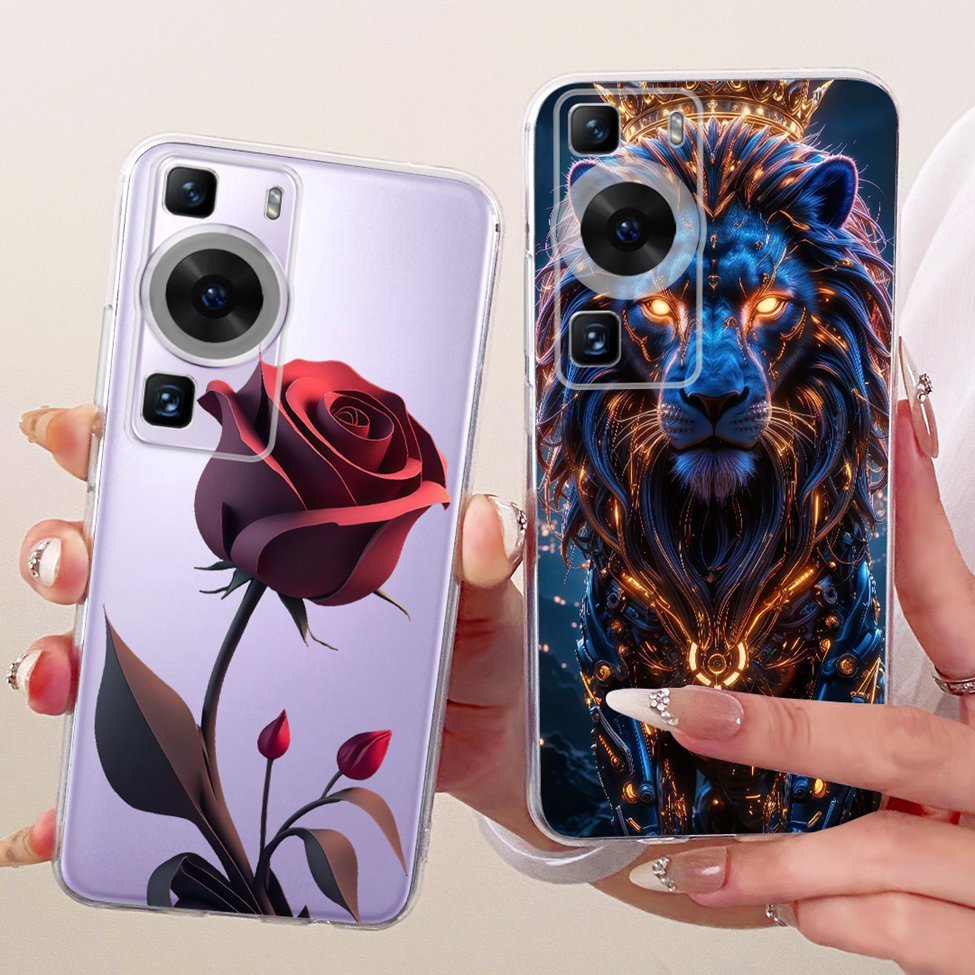 Ốp lưng trong suốt Huawei P60 Mèo dễ thương Thời trang Bướm Vỏ sơn ngộ nghĩnh Huawei P60 Pro MNA-AL00 MNA-LX9