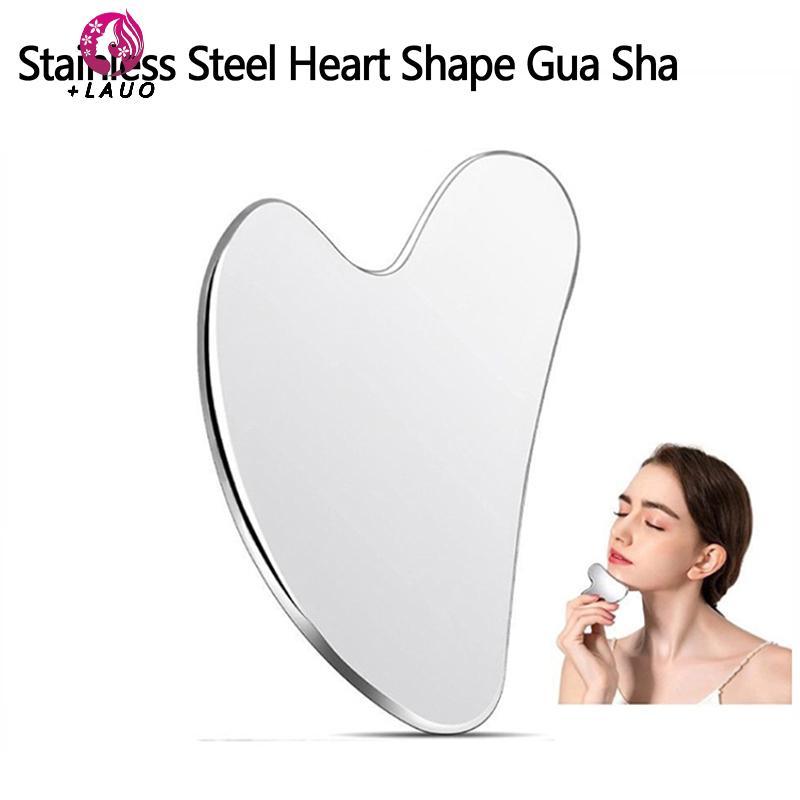 Springevenstar 1PC Thép không gỉ Gua Sha Scraper Máy mát xa cho mặt Ne Body Guasha Massage Dụng cụ chăm sóc da mặt Guasha Board Máy mát xa mặt Springevenstar