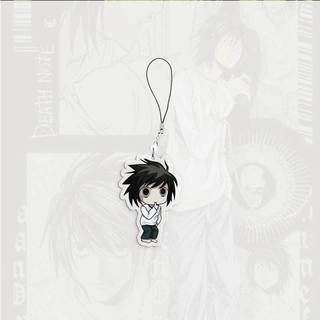 Anime Death Note L Lawliet Mobile Phone Charms Acrylic Small Pendant L Lawliet Phone Chain Keychain Fans Gifts