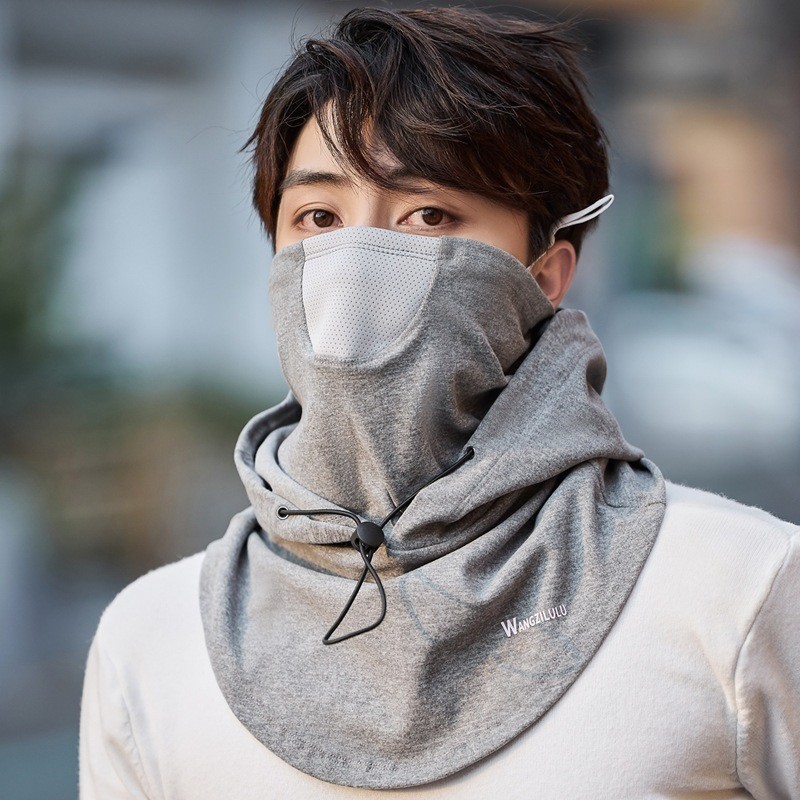 Mũ trùm đầu kèm mặt nạ phong cách Ninja chống nắng cho nam nữ đi xe