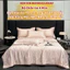 Bộ chăn ga 4 món MemminbeddingLuxury với chất liệu Tencel Jacquard cao cấp vô cùng thoáng khí và thoáng mát