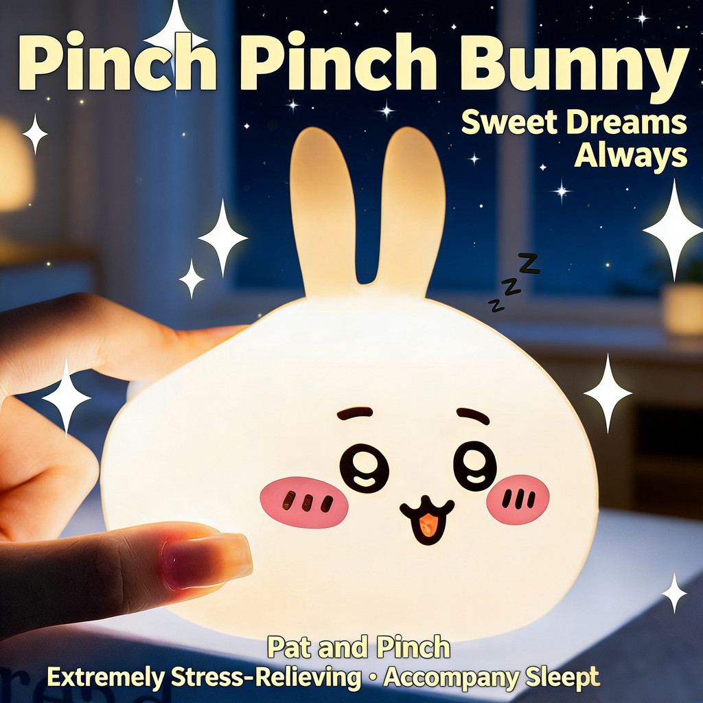 Dễ Thương Silicon Squishy Chiikawa Usagi Crayon Shin-chan Đèn Ngủ Hoạt Hình 3 Cấp Có Thể Điều Chỉnh Đèn Phòng Ngủ Cho Trẻ Em Trang Trí Phòng
