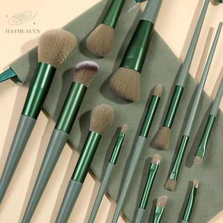 [hatheaven] 8 / 13 CÁIBộ cọ trang điểm Fluffy Professiona Kem nền mỹ phẩm Phấn mắt Kabuki Pha trộn Bàn chải trang điểm Dụng cụ làm đẹp Trang điểm đẹp