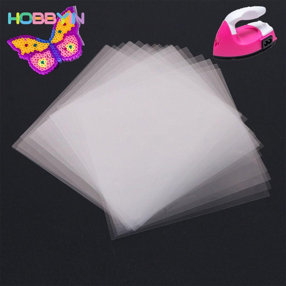 HOBBYIN Giấy nướng hạt Perler - Bộ phụ kiện tái sử dụng DIY kèm thảm sắt hỗ trợ ủi thủ công