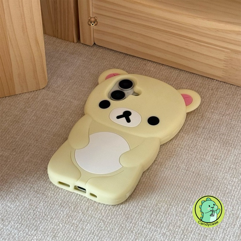Ốp Điện Thoại Silicon Rilakkuma Cho iPhone 17 16 15 14 Plus 13 12 11 Pro Max SE3 SE2 SE1 8 7 6 6S 5 5S 4 4S 2022 2020 2016 + Vỏ Hoạt Hình 3D Dễ Thương Dễ Thương Vỏ Chống Sốc Mềm