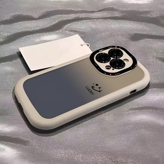 Ốp lưng IPhone 17 16 15 14 13 12 11 Pro Max XRXSMax 78 Plus Dễ thương gradient nhỏ khuôn mặt cười trường hợp điện thoại