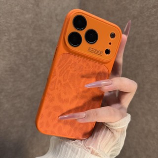 Ốp điện thoại in hình con báo cửa sổ lớn cao cấp cho iPhone17 16 15 14 13 Pro Max bảo vệ camera chống sốc chống rơi mặt sau cứng