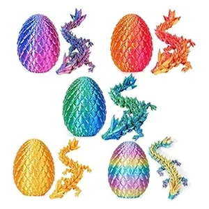 Trứng Rồng In 3D Có Rồng Bên Trong, Trứng Phục Sinh Có Đồ Chơi Cho Trẻ Em In 3D Pha Lê Động Vật Quà Tặng Cho Bé Trai Bé Gái