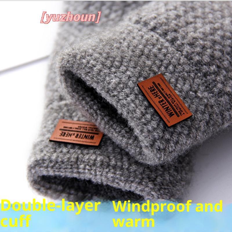 Găng Tay Không Ngón Nửa Ngón Unisex Len & Cotton, Phong Cách Gothic, Ấm Áp Mùa Đông