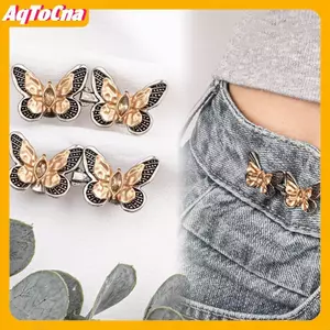 AqToCna Bướm eo điều chỉnh được cho nữ, phù hợp với quần jean và váy, nút kim loại
