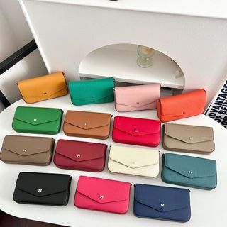 Túi đựng điện thoại di động da bò lớp đầu tiên dành cho nữ bằng da thật Túi đựng phòng đơn thông thường