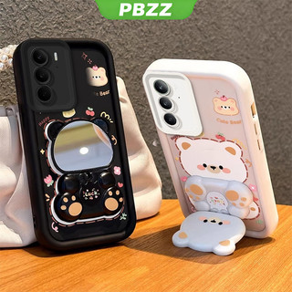 Ốp Lưng Cho Realme C75 REALME C71 Vỏ Điện Thoại Vỏ Mềm Silicon Chống Sốc Thiết Kế Mới Thẩm Mỹ Xoay Gương Gấu Dễ Thương Có Giá Đỡ JTXXZJ01