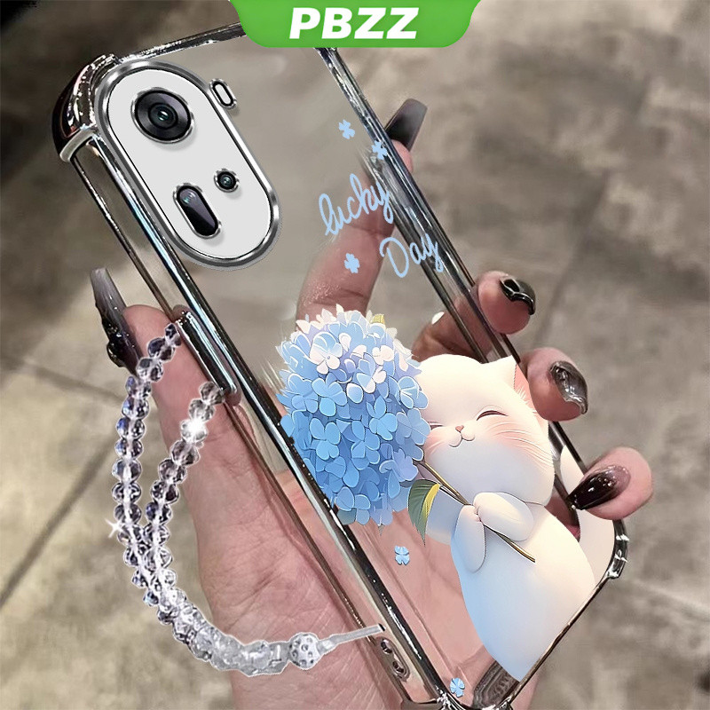 Ốp Lưng Cho OPPO reno 11 pro reno 11 5g 2023 Vỏ Điện Thoại Vỏ Mềm Silicon Chống Sốc Thiết Kế Mới Thẩm Mỹ Trong Suốt Hoạt Hình Mèo Vòng Tay Cho Bé Gái SJSLLSHM01