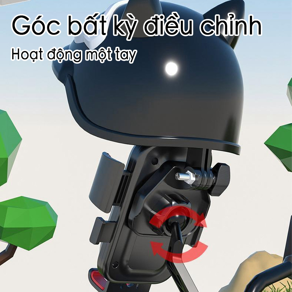 Giá đỡ điện thoại di động xe đạp, xe máy chống nắng, chống mưa, chống sốc thích hợp cho người đi xe đạp mang đi
