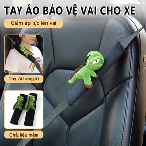 Sang Trọng Khủng Long Nhỏ Dây An Toàn Ô Tô Vai Chống bóp Mềm Nội Thất Ô Tô Trang Trí Vai Bảo Vệ Bộ