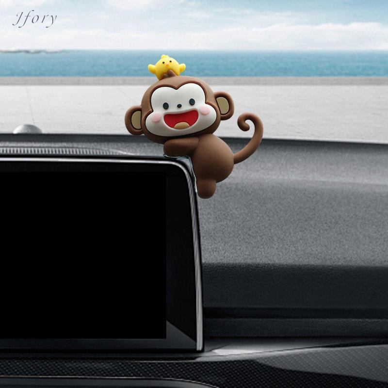 Jfory Tượng nhỏ Khỉ Thu Nhỏ Tượng PVC Hình Trang Trí Nội Thất Ô Tô Dễ Thương Sưu Tập Cho Bàn Làm Việc Văn Phòng Và Màn Hình