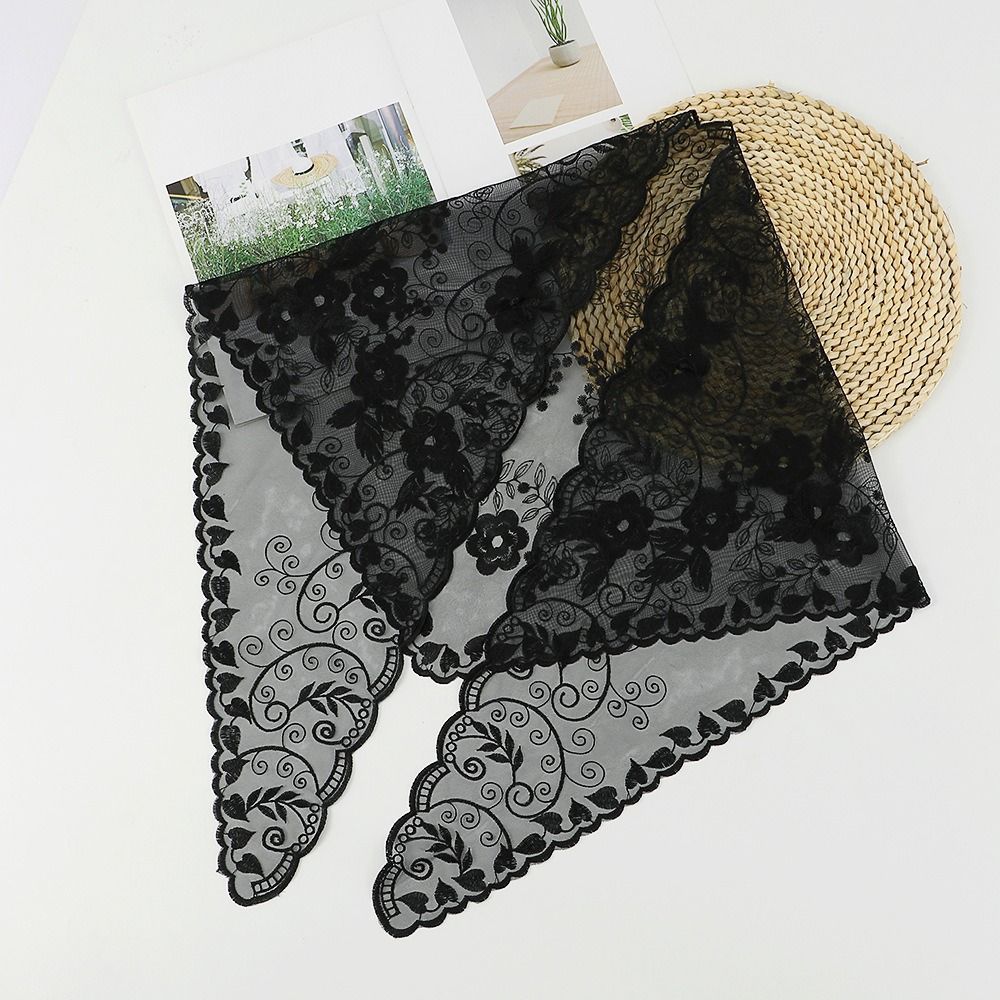 Bandana ren hoa dành cho nữ, phong cách vintage sang trọng