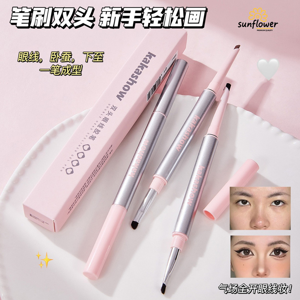 Bút Gel kẻ mắt hai đầu Chống nhòe Màu Rendering Siêu mịn lâu trôi