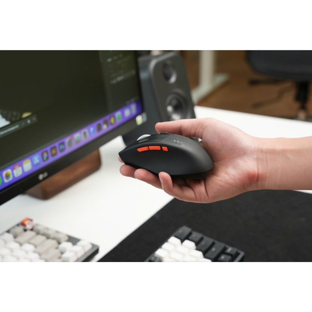 Chuột không dây HyperWork Silentium MS01 (Switch silent yên tĩnh, kết nối 3 Mode) - Hàng chính hãng