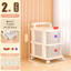 Giá xe đẩy đa chức năng Đồ ăn nhẹ Bảo quản mỹ phẩm Loại ngăn kéo nhiều lớp Phòng ngủ có bánh Tủ khóa đầu giường Hàng có sẵn