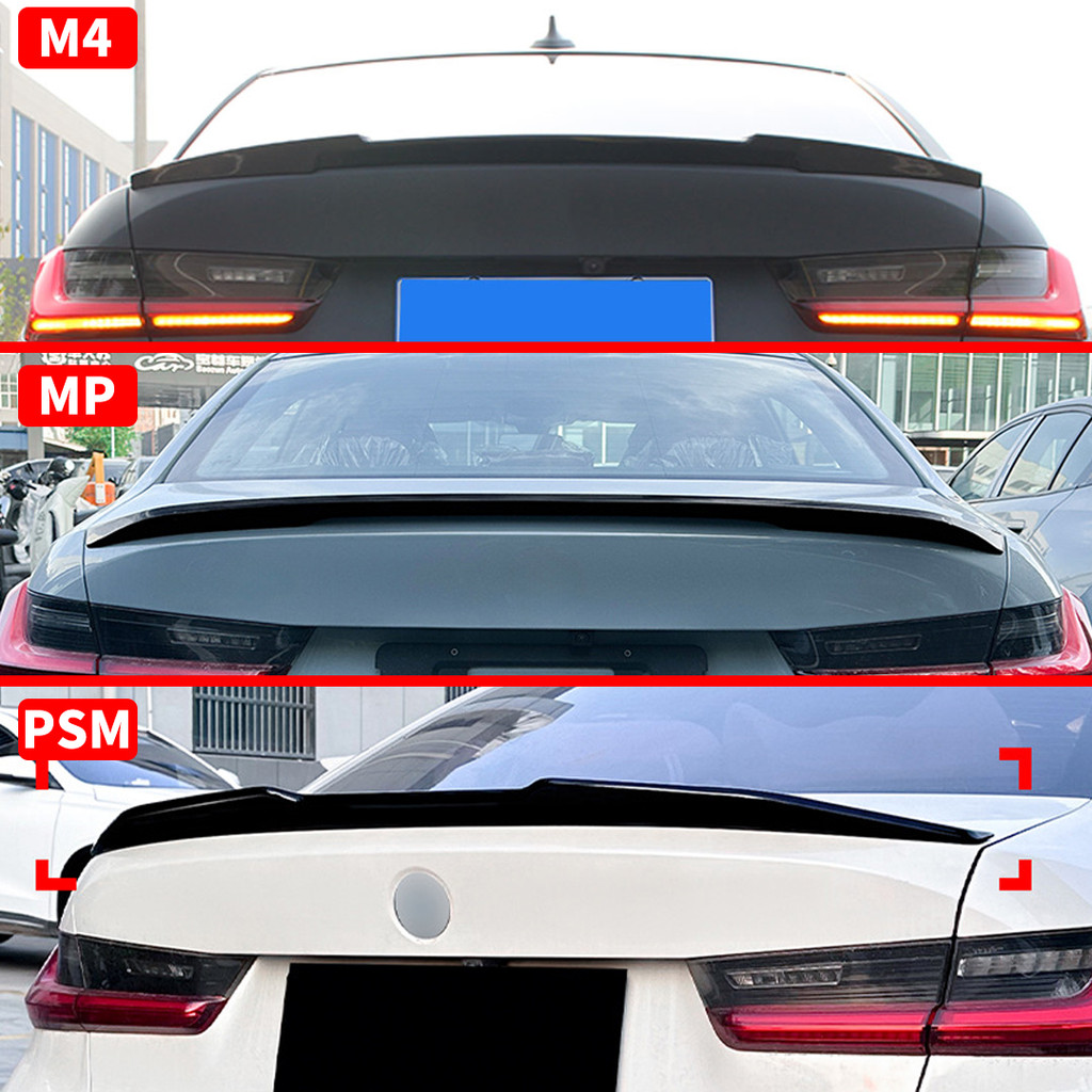 Dành Cho Xe BMW 3 Series G20 2019 2020 2021 2022 2023 2024 2025 M4 MP PSM Phong Cách Cánh Sau Cánh Xước Điều Chỉnh Phụ Kiện Deflector Airfoil Body Kit