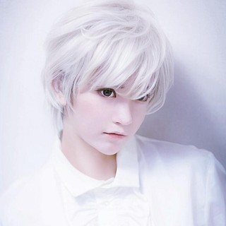 Wig/ Tóc giả nguyên đầu BẠCH KIM tóc ngắn Cosplay hóa trang Nam/ Nữ HaminStore