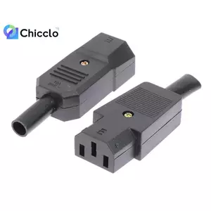 Đầu nối phích cắm cáp thẳng AC 3Pin C13 C14 10A 250V Phích cắm nam nữ đẹp