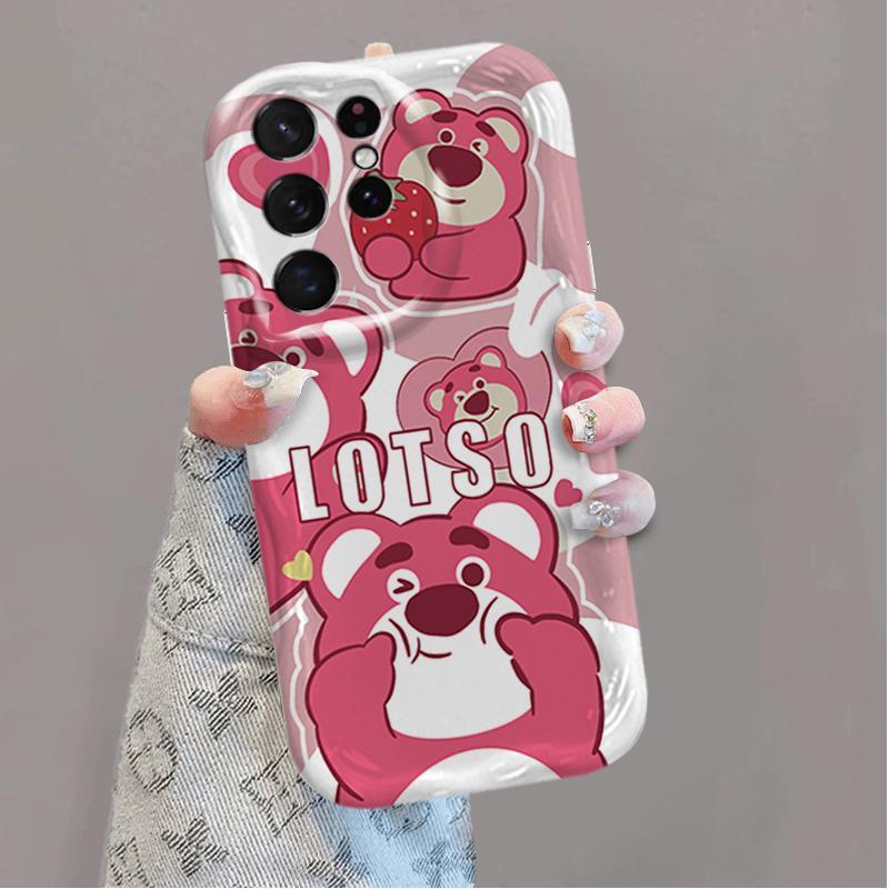 Ốp Silicon Hoạt Hình Cho Samsung S20 S21 S22 S23 S24 S25 S26 + FE Plus Ultra 3D Bảo Vệ Vỏ Điện Thoại Mềm Gấu Lotso Ốp Lưng Chống Sốc