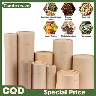 Csndices 1 Cái Hộp Đựng Ống Chai Hộp Đựng Giấy Kraft Ống Tròn Hộp Đựng Giấy Kraft Cho Bút Chì Trà Caddy Cà Phê Gia Vị Mỹ Phẩm Thủ Công Quà Tặng VN