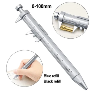 Bút mực Gel 0,5mm đa chức năng Vernier Caliper Bút bi lăn Văn phòng phẩm