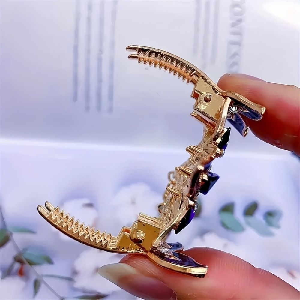 FEDAOG Kẹp Tóc Bướm Kim Cương Giả, Trang Trí Tua Rua Thiết Kế Thanh Lịch Kẹp Tóc Tua Rua Bướm, Thời Trang Phong Cách Dân Tộc Kích Thước Nhỏ Kẹp Tóc Bướm Mũ Nữ