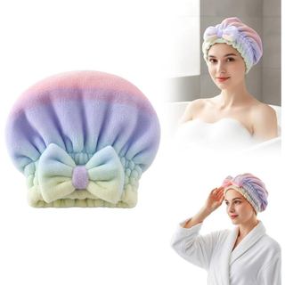 Khăn quấn tóc siêu thấm mềm nhẹ thắt nơ dùng lau tóc ướt nhanh khô cho tóc dài tóc ngắn tóc xoăn chất vải sợi nhỏ thấm hút tốt quấn chắc không dễ tuột phù hợp dùng sau khi gội đầu tại nhà và khi đi du lịch