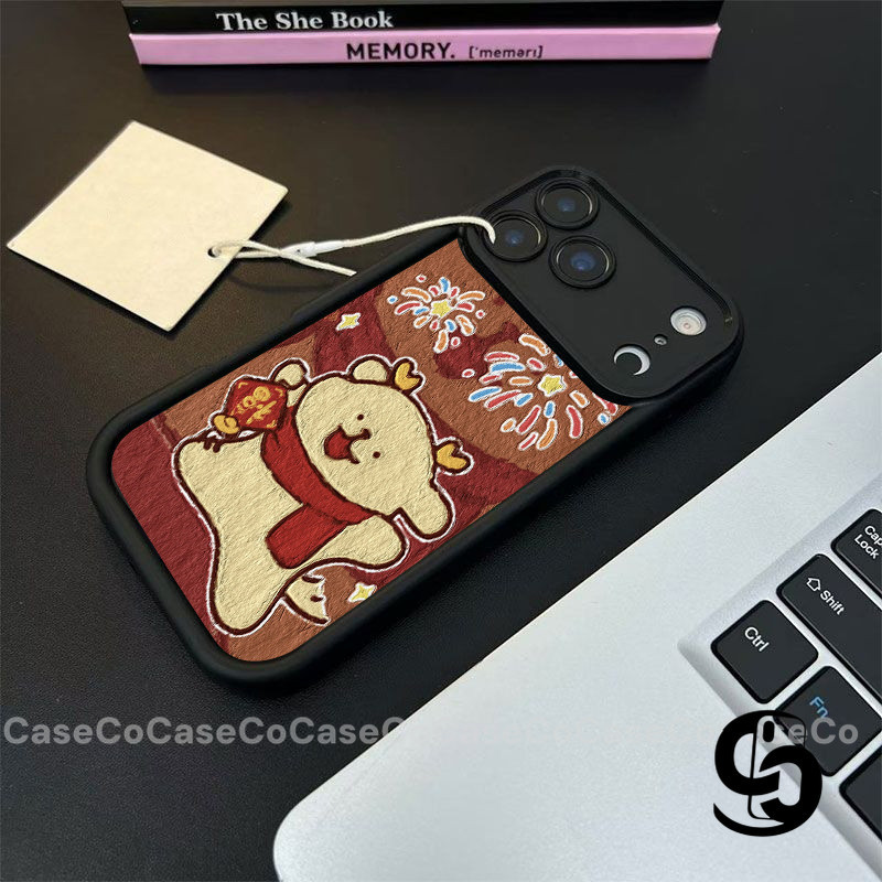 Ốp Lưng Cho Oppo A3Pro A5Pro A3 A18 A6 A60 A58 A5 A38 A57 A16 A15 A12 A5X A3X A17 A18 Bìa Mềm Pháo Hoa Chúc Mừng Năm Mới