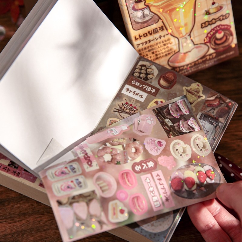 Sticker Trang Trí Vintage Dễ Thương 30 Tờ - Sổ Nhật Ký, Toploader, Quà Tặng Trẻ Em