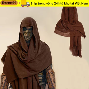 Áo choàng quấn ESSENCEH và áo hoodie thời trung cổ màu đen/nâu nhẹ, phù hợp phong cách cướp biển, nam và unisex