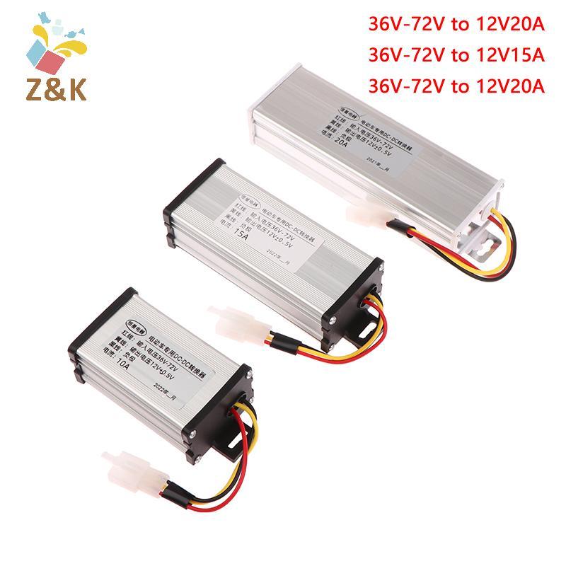 ZK 36 / 48 / 60 / 72V sang 12V 10A 15A 20A 180W Bộ Chuyển Đổi Xe Điện Biến Áp Điện VN