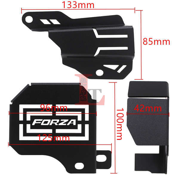 Vỏ bảo vệ túi cao áp sửa đổi Honda FORZA 350 NSS350 nắp trang trí đường ống dẫn dầu bánh sau