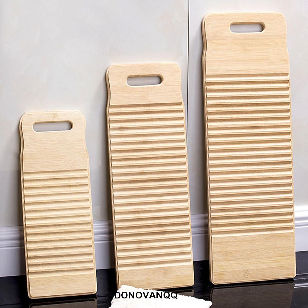 DONOVANQQ Washboard Hướng dẫn sử dụng thân thiện với môi trường Tre dày chống trượt Bảng giặt di động
